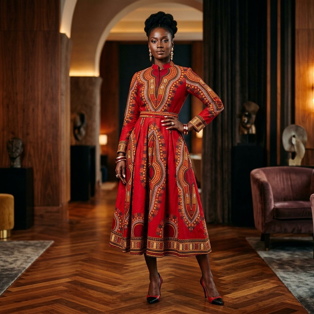 Model wearing a tailored Diane Fits dress